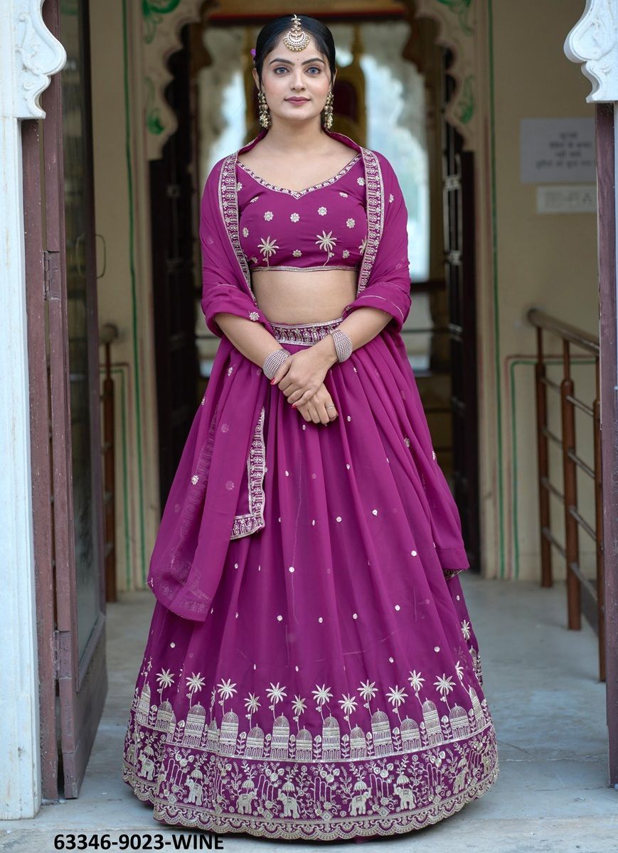 SERIES 9023 - Catalog # 63346 (Set of 2 Semi-Stitched Lehengas) by Raw Lemon SERIES 9023 - Catalog # 63346 (Set of 2 Semi-Stitched Lehengas) by Raw Lemon