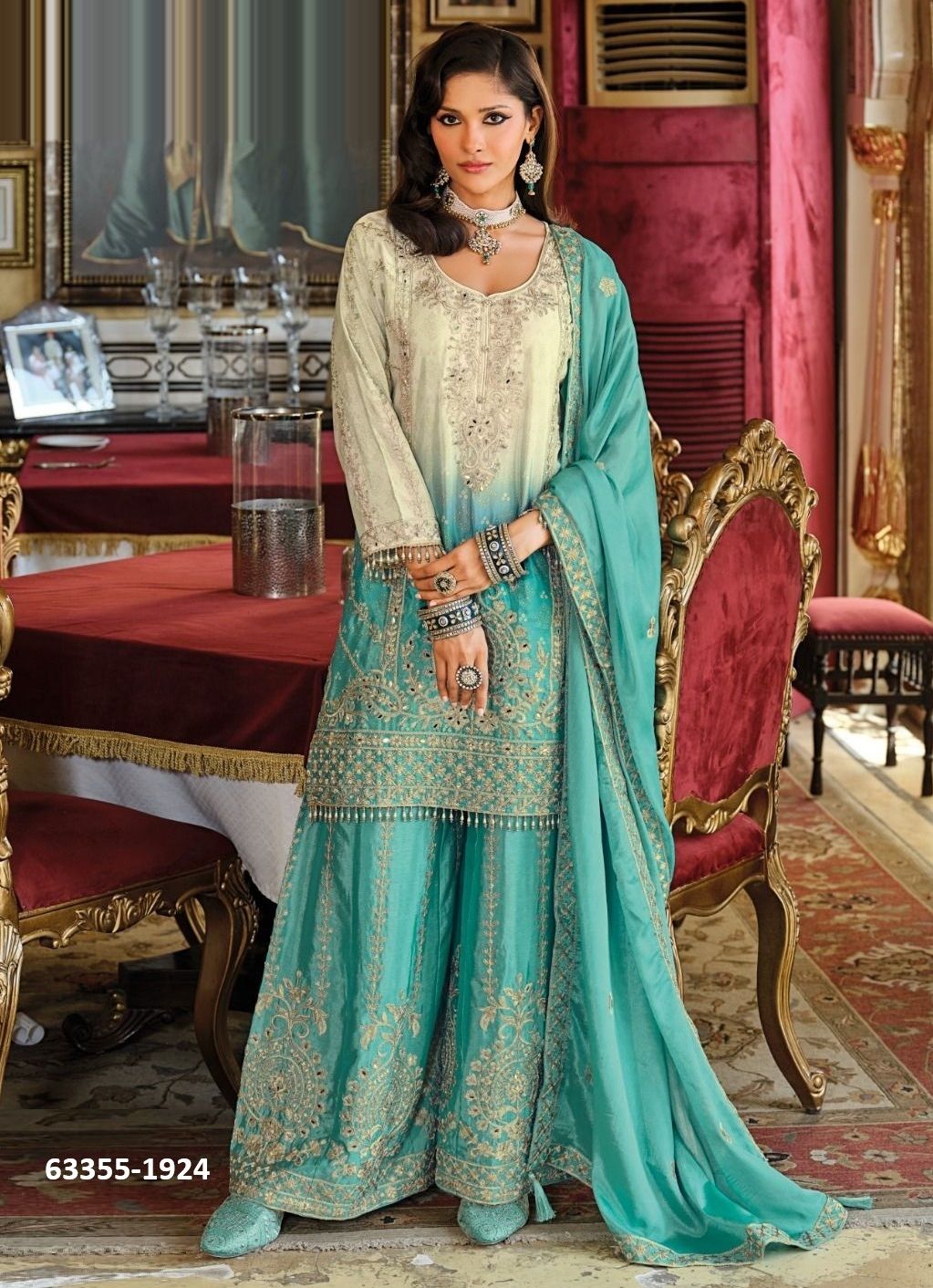 RANGEEN - Catalog # 63355 (Set of 3 Readymade Salwar Suits) by Eba Lifestyle RANGEEN - Catalog # 63355 (Set of 3 Readymade Salwar Suits) by Eba Lifestyle