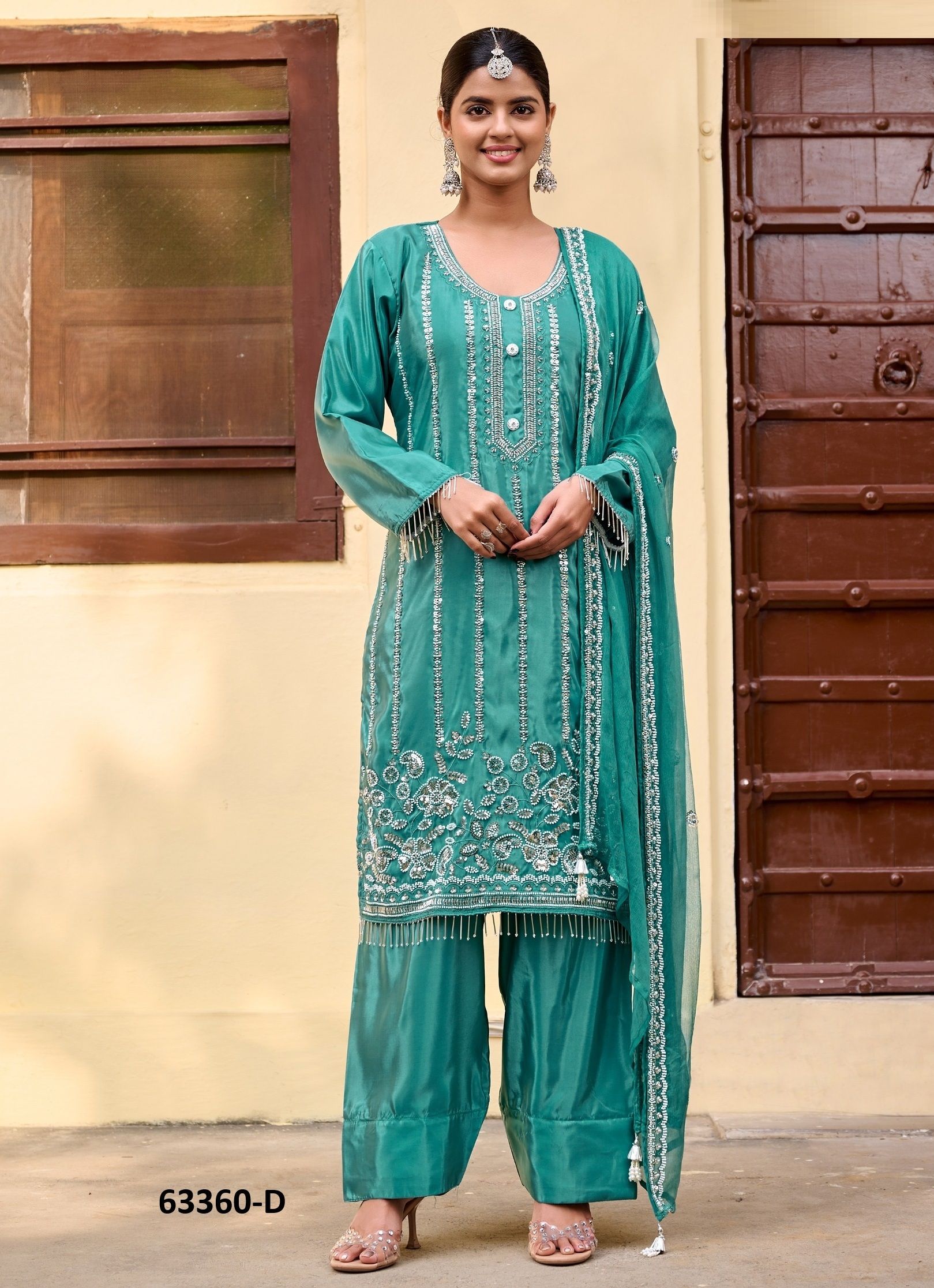 NANDA - Catalog # 63360 (Set of 2 SIZE-SETS [Readymade Salwar Suits]) by Afsana