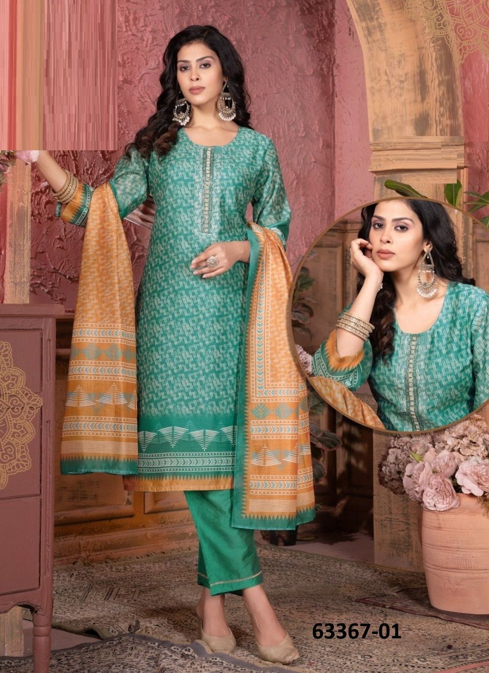 RASBURY - Catalog # 63367 (Set of 6 Readymade Salwar Suits) by Kaya Ahmedabad RASBURY - Catalog # 63367 (Set of 6 Readymade Salwar Suits) by Kaya Ahmedabad
