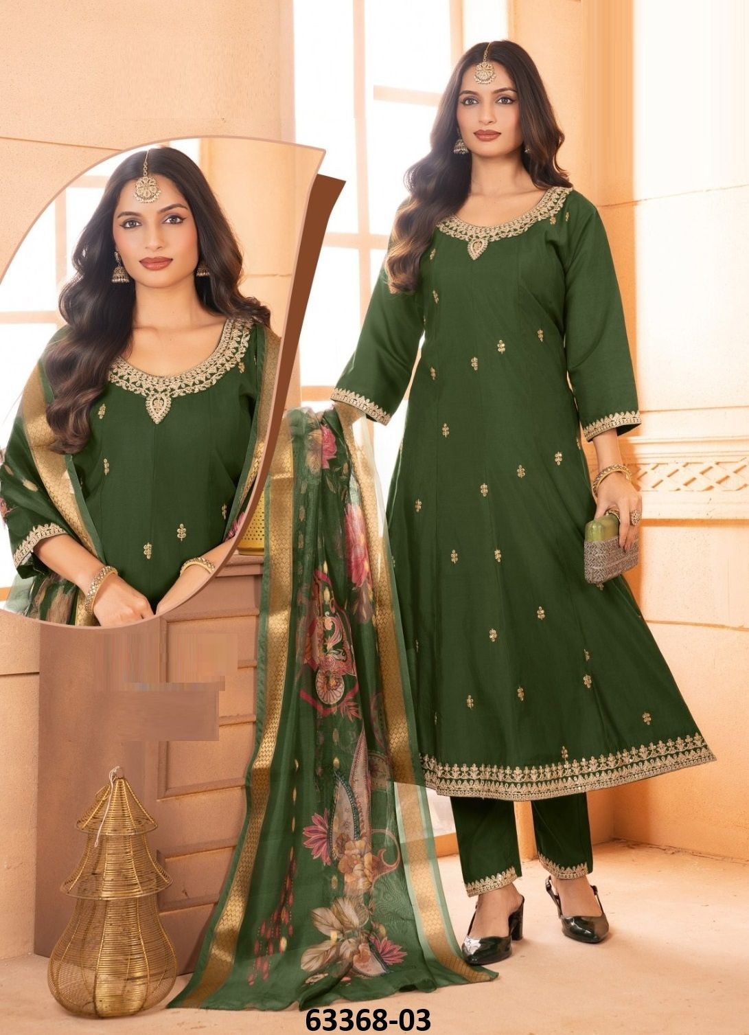 TWISHA - Catalog # 63368 (Set of 6 Readymade Salwar Suits) by Kaya Ahmedabad