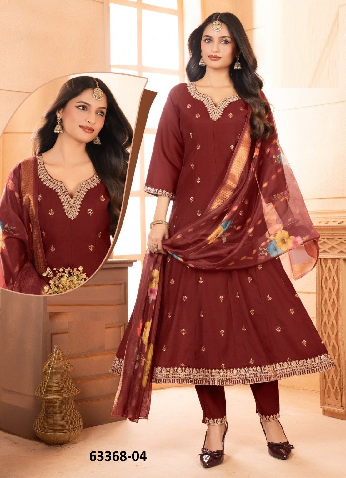 TWISHA - Catalog # 63368 (Set of 6 Readymade Salwar Suits) by Kaya Ahmedabad