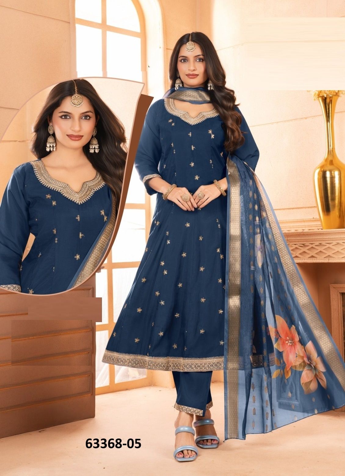 TWISHA - Catalog # 63368 (Set of 6 Readymade Salwar Suits) by Kaya Ahmedabad