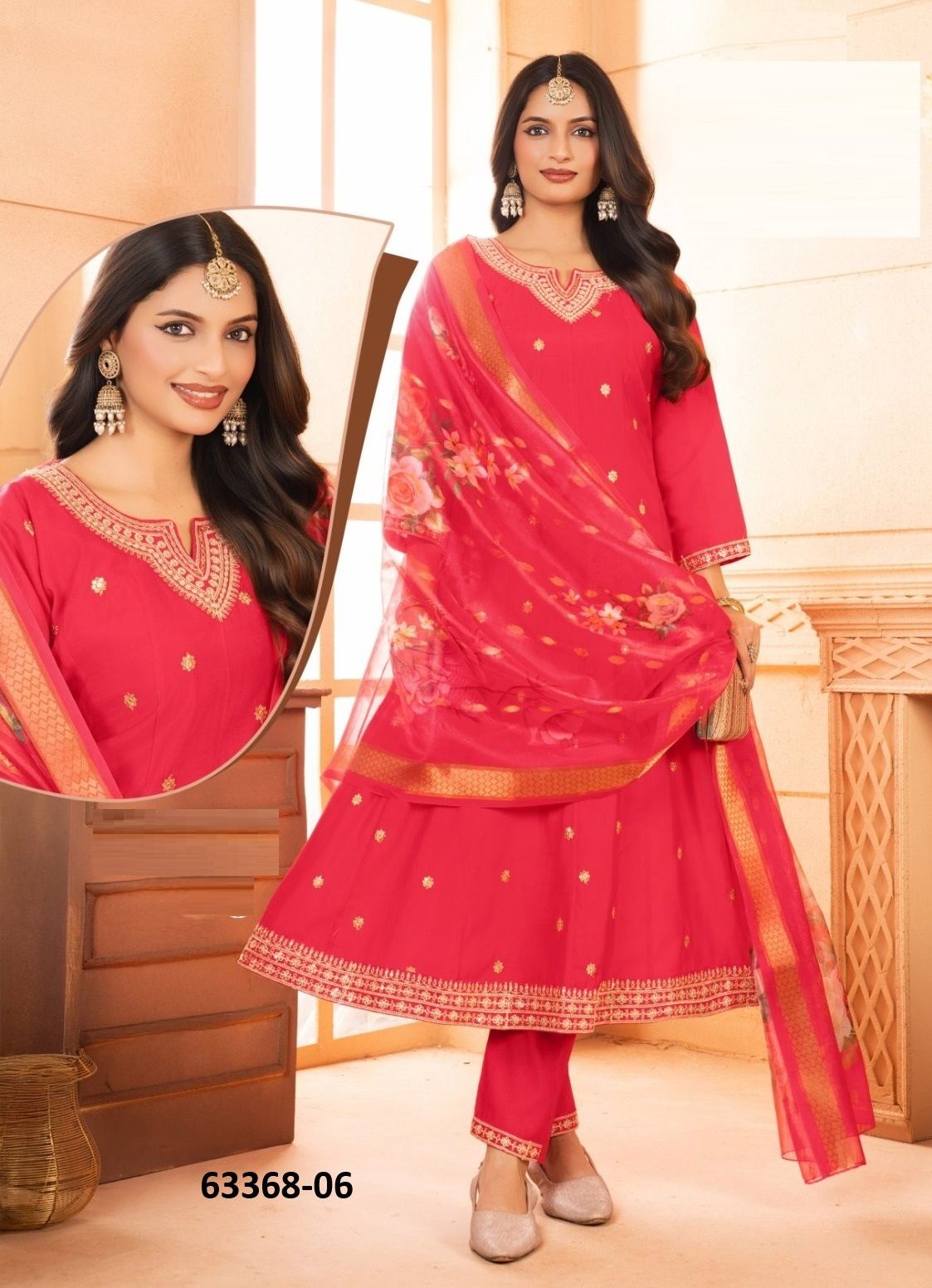 TWISHA - Catalog # 63368 (Set of 6 Readymade Salwar Suits) by Kaya Ahmedabad