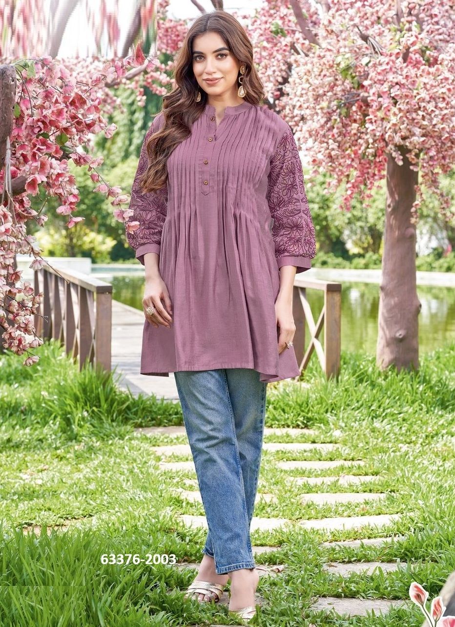 TRENDY TOUCH - Catalog # 63376 (Set of 6 Readymade Women's Kurtis / Tops) by Wooglee Fashions TRENDY TOUCH - Catalog # 63376 (Set of 6 Readymade Women's Kurtis / Tops) by Wooglee Fashions