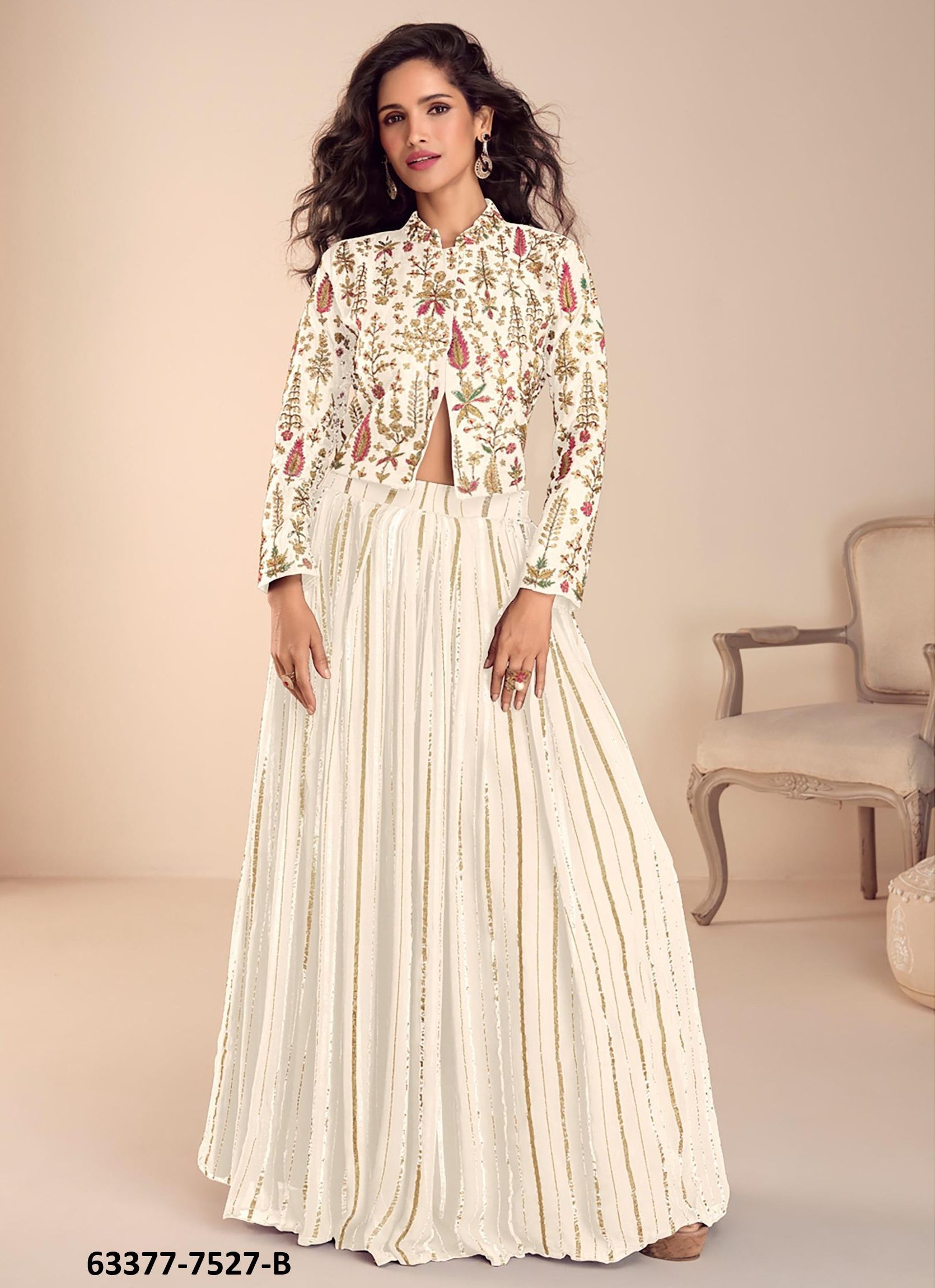 SARGAM - Catalog # 63377 (Set of 4 Readymade Lehengas) by Gulkayra Designer