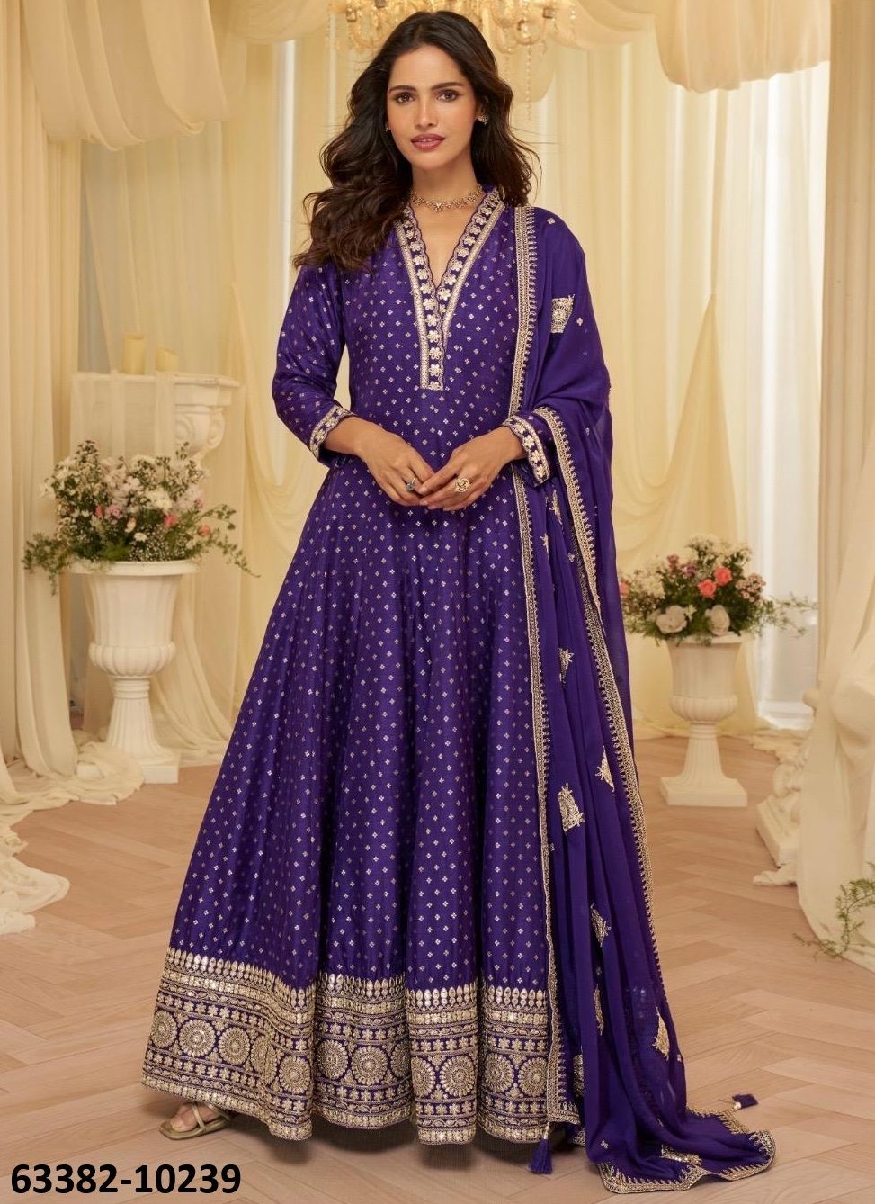 AARADHNA - Catalog # 63382 (Set of 3 Readymade Gowns) by Sayuri Designer AARADHNA - Catalog # 63382 (Set of 3 Readymade Gowns) by Sayuri Designer