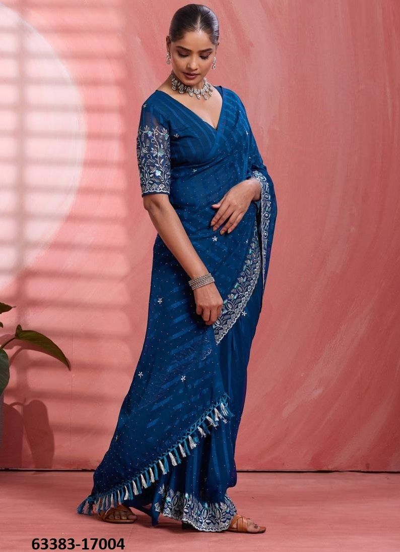 MARIE - Catalog # 63383 (Set of 6 Sarees) by Suma Designer