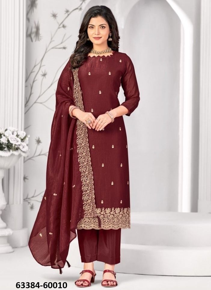 SAMARPITA - Catalog # 63384 (Set of 10 Readymade Salwar Suits) by Amdavadi Fashion
