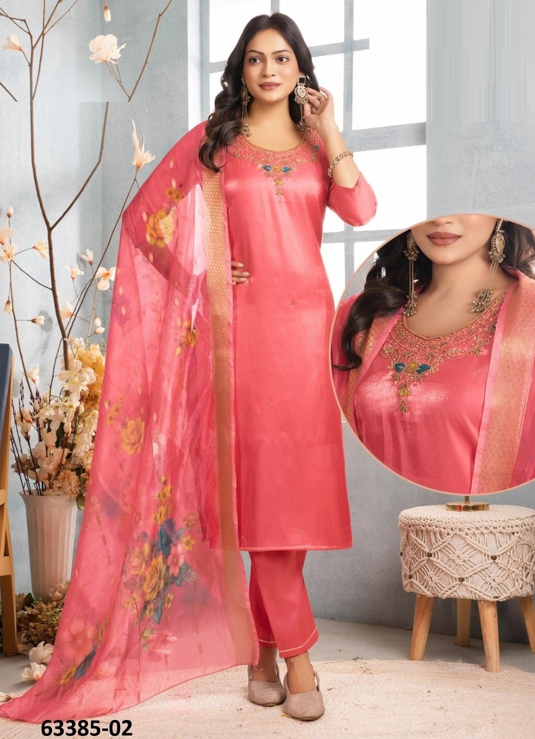 ZILMIL - Catalog # 63385 (Set of 6 Readymade Salwar Suits) by Kaya Ahmedabad