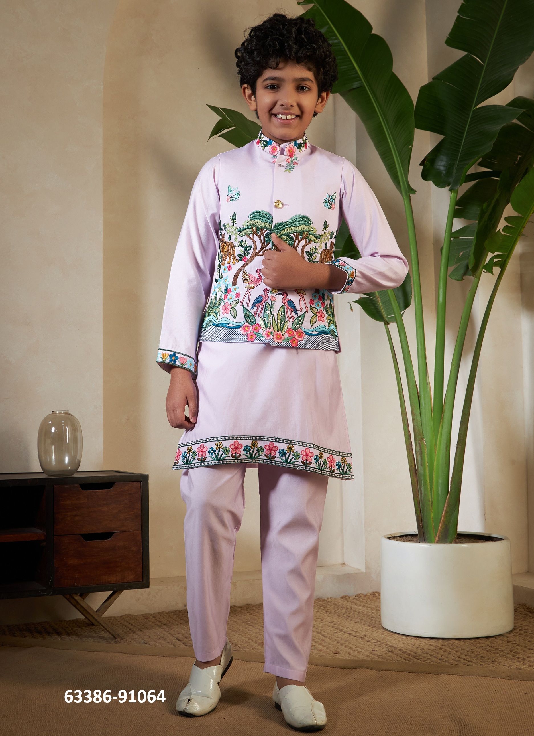 ROYAL VANTARA - Catalog # 63386 (Set of 5 Men's Ethnic Wear) by Desi Muse