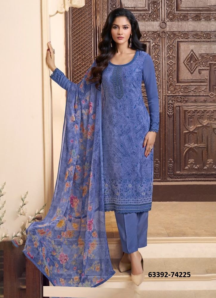 ROYAL CREPE 48 - Catalog # 63392 (Set of 8 Semi-Stitched / Un-Stitched Suits) by Vinay Fashion LLP ROYAL CREPE 48 - Catalog # 63392 (Set of 8 Semi-Stitched / Un-Stitched Suits) by Vinay Fashion LLP