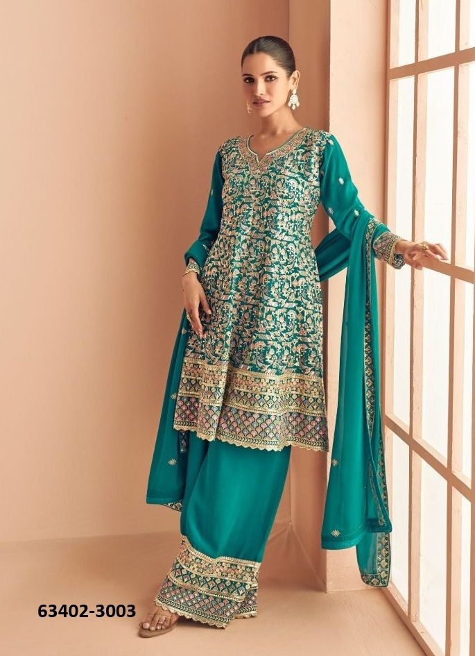KHUSHI - Catalog # 63402 (Set of 3 Readymade Salwar Suits) by Rasalika KHUSHI - Catalog # 63402 (Set of 3 Readymade Salwar Suits) by Rasalika
