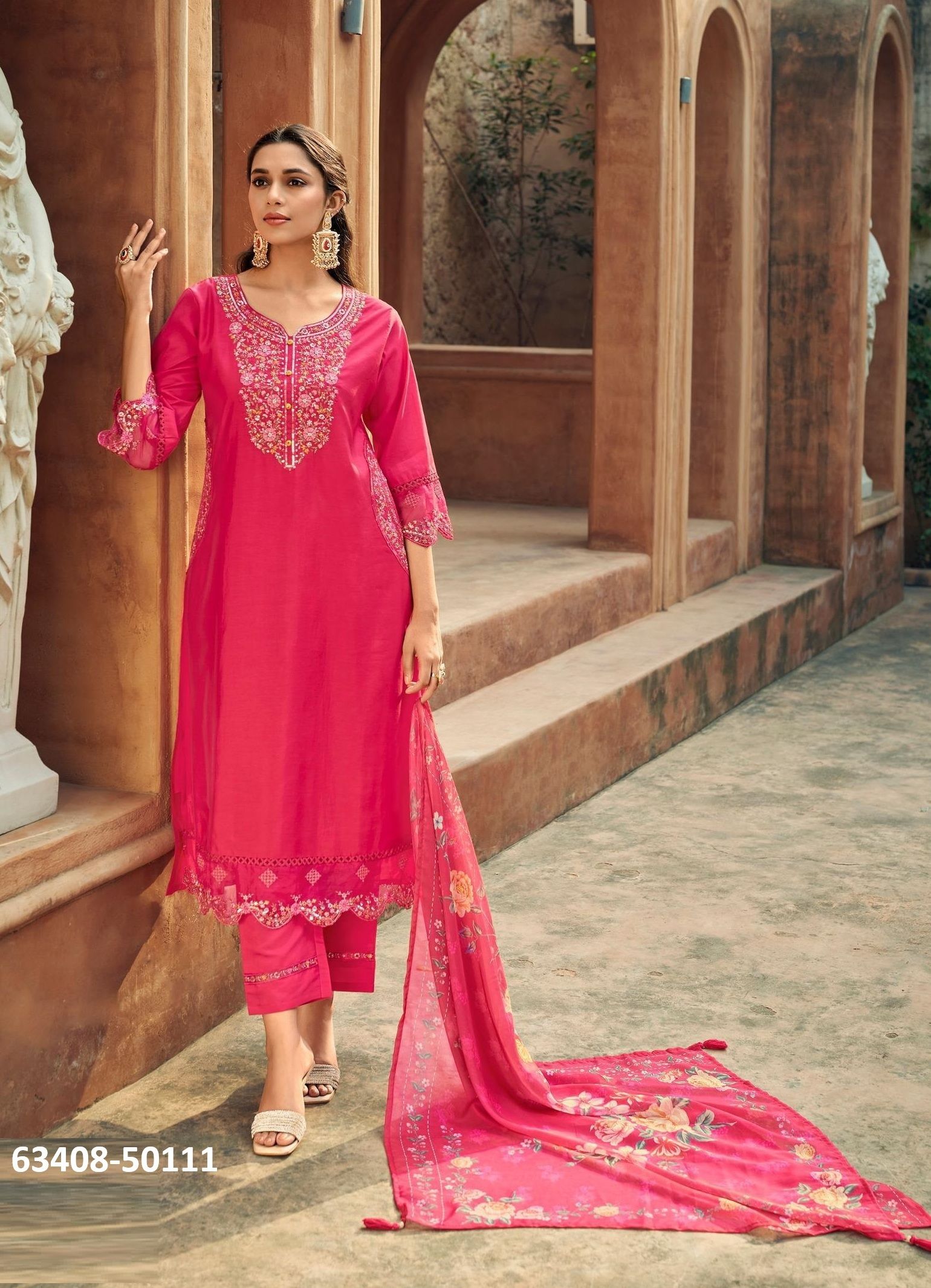 GULMOHAR - Catalog # 63408 (Set of 4 Readymade Salwar Suits) by Lady Leela GULMOHAR - Catalog # 63408 (Set of 4 Readymade Salwar Suits) by Lady Leela