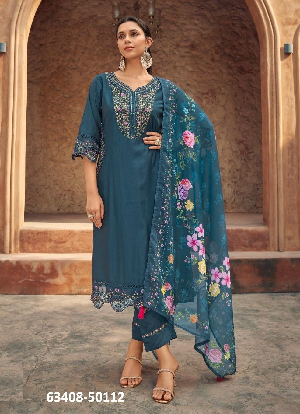 GULMOHAR - Catalog # 63408 (Set of 4 Readymade Salwar Suits) by Lady Leela GULMOHAR - Catalog # 63408 (Set of 4 Readymade Salwar Suits) by Lady Leela