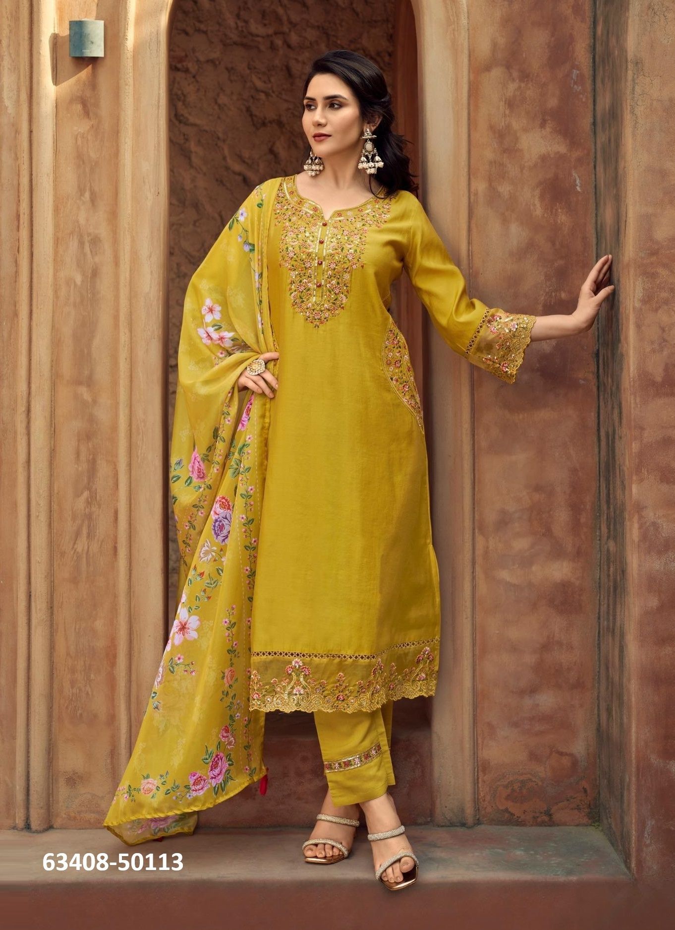 GULMOHAR - Catalog # 63408 (Set of 4 Readymade Salwar Suits) by Lady Leela GULMOHAR - Catalog # 63408 (Set of 4 Readymade Salwar Suits) by Lady Leela
