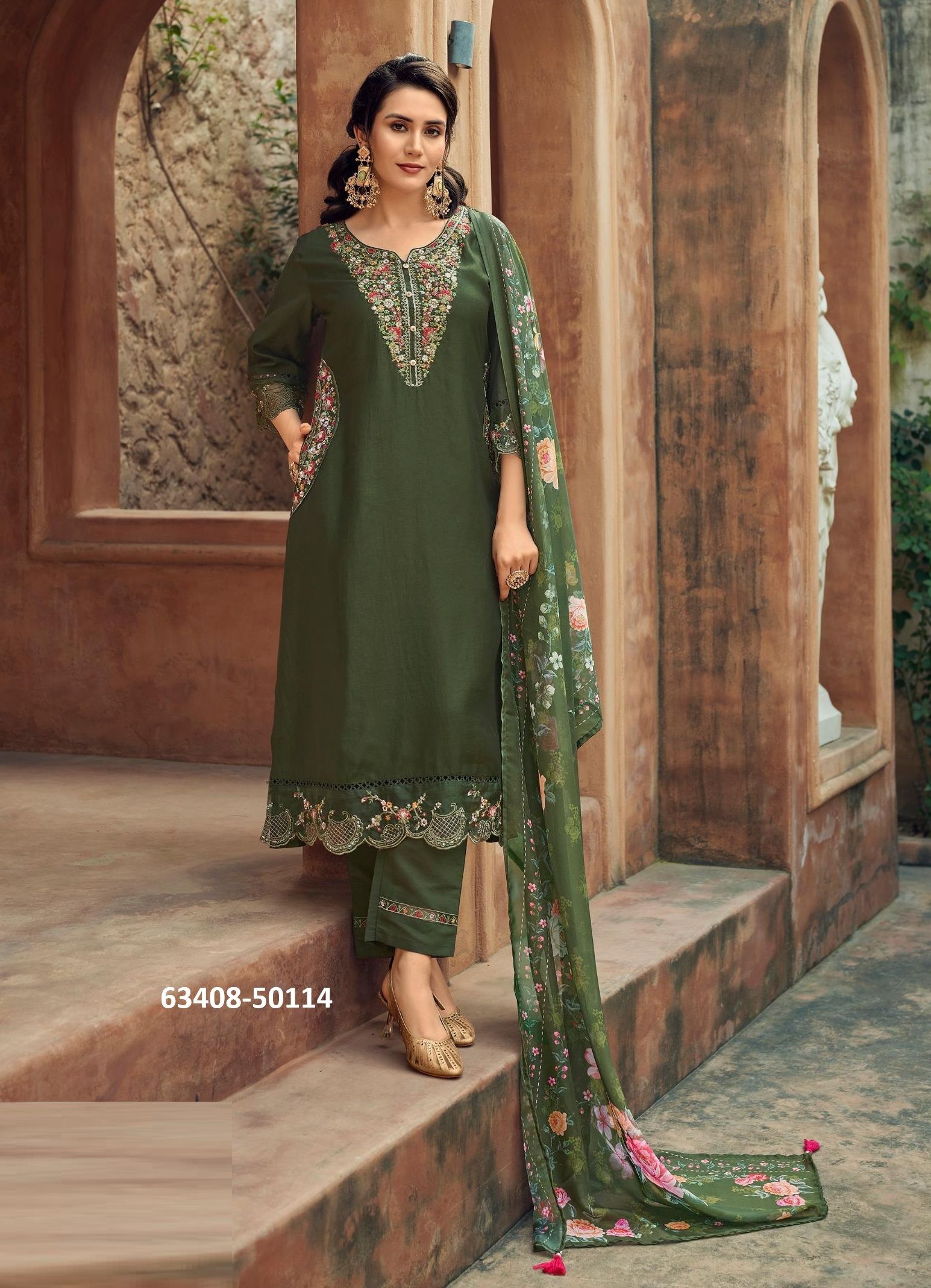 GULMOHAR - Catalog # 63408 (Set of 4 Readymade Salwar Suits) by Lady Leela GULMOHAR - Catalog # 63408 (Set of 4 Readymade Salwar Suits) by Lady Leela