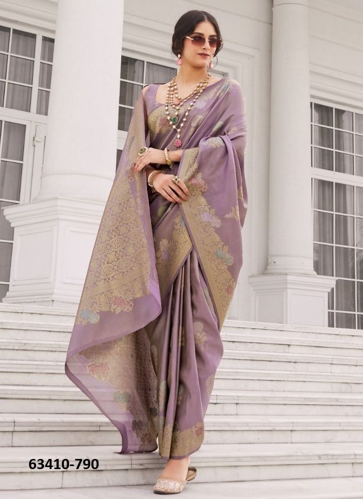 KOPER SILK - Catalog # 63410 (Set of 5 Sarees) by Desi Muse KOPER SILK - Catalog # 63410 (Set of 5 Sarees) by Desi Muse