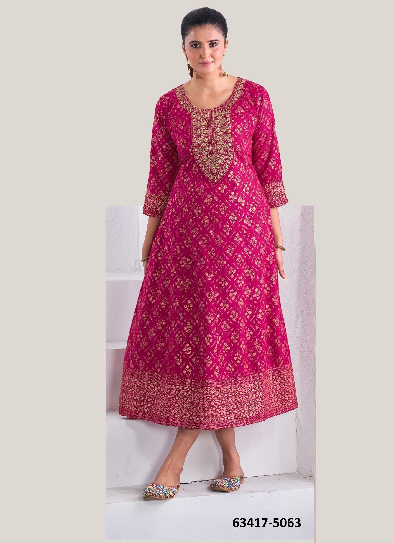 WOMANIYA PRO - Catalog # 63417 (Set of 6 Readymade Women's Kurtis / Tops) by Blue Hills WOMANIYA PRO - Catalog # 63417 (Set of 6 Readymade Women's Kurtis / Tops) by Blue Hills