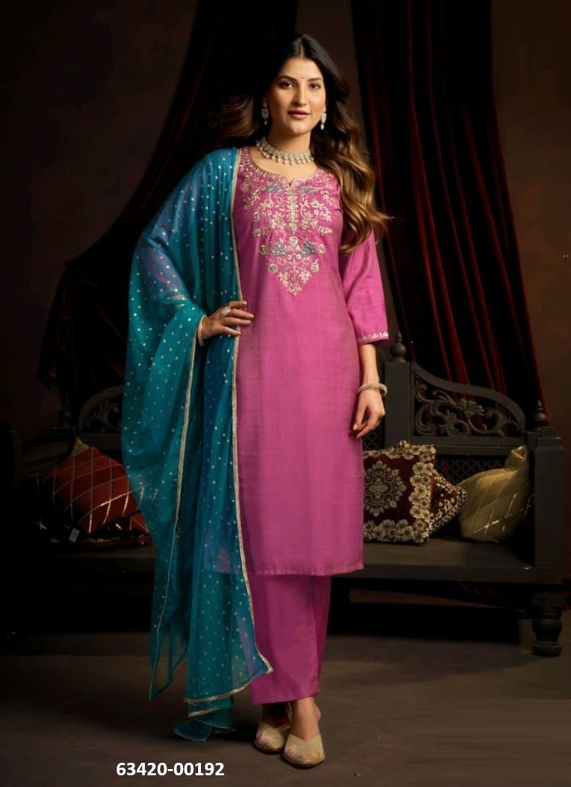NAAZ - Catalog # 63420 (Set of 6 Readymade Salwar Suits) by Meher NAAZ - Catalog # 63420 (Set of 6 Readymade Salwar Suits) by Meher