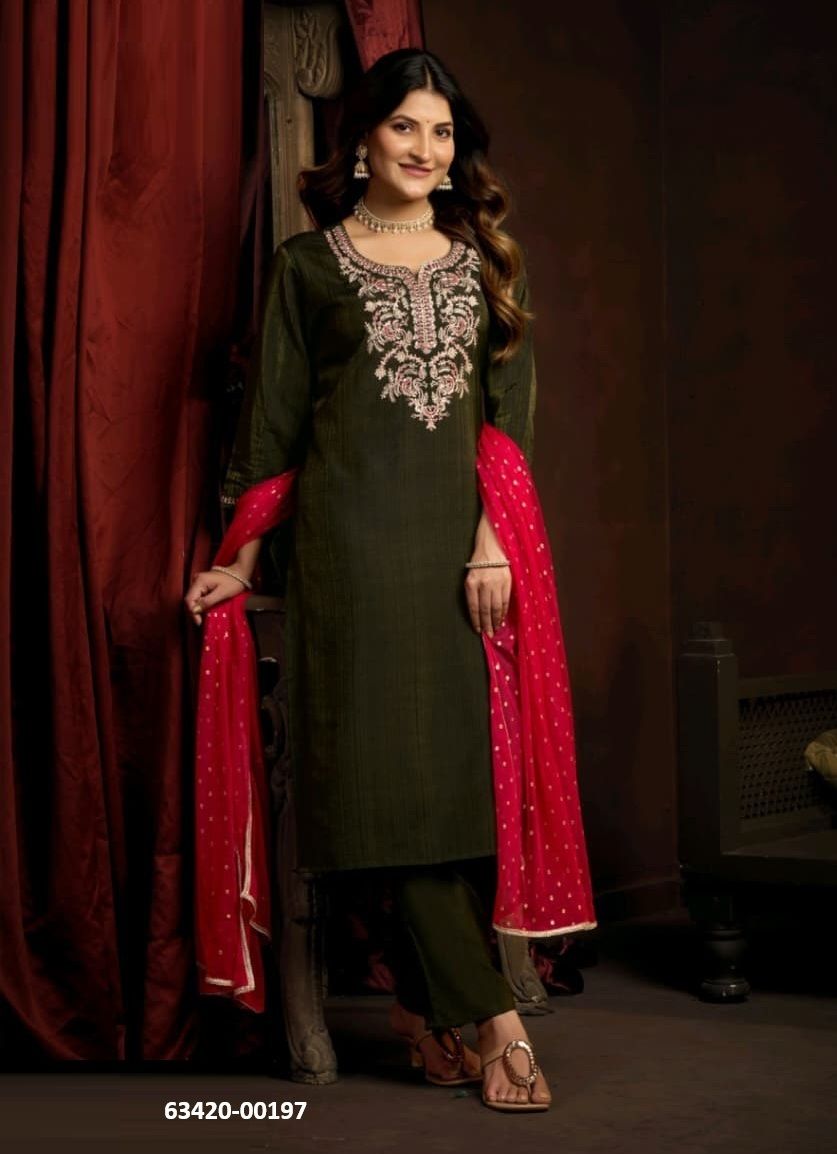 NAAZ - Catalog # 63420 (Set of 6 Readymade Salwar Suits) by Meher NAAZ - Catalog # 63420 (Set of 6 Readymade Salwar Suits) by Meher