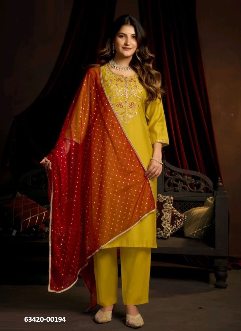 NAAZ - Catalog # 63420 (Set of 6 Readymade Salwar Suits) by Meher NAAZ - Catalog # 63420 (Set of 6 Readymade Salwar Suits) by Meher