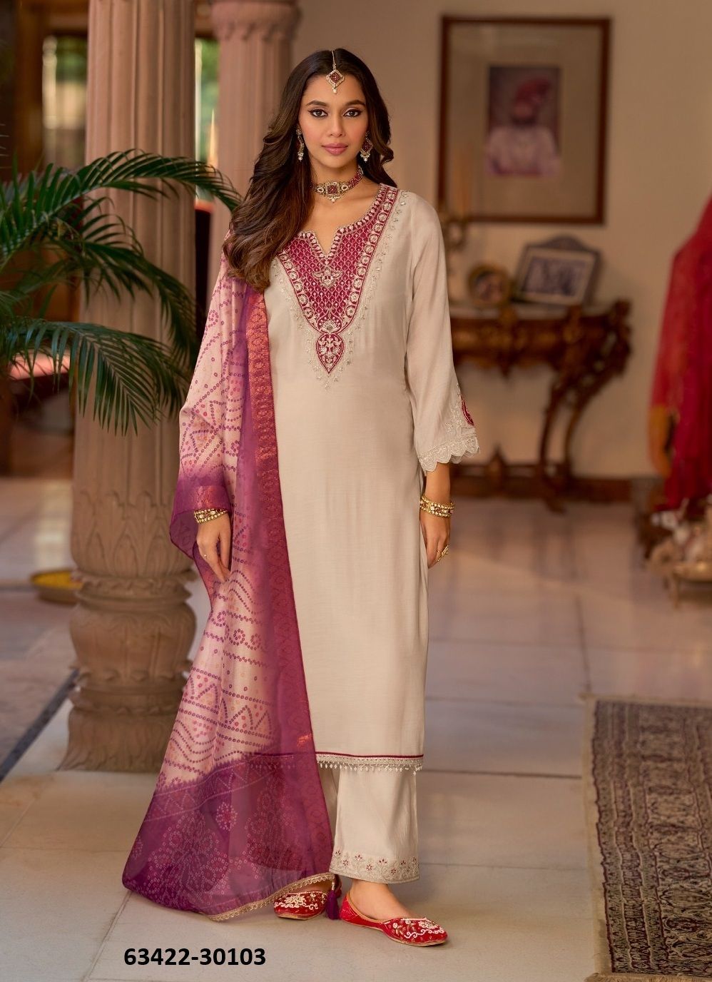 ANANTA - Catalog # 63422 (Set of 4 Readymade Salwar Suits) by Lily & Lali ANANTA - Catalog # 63422 (Set of 4 Readymade Salwar Suits) by Lily & Lali