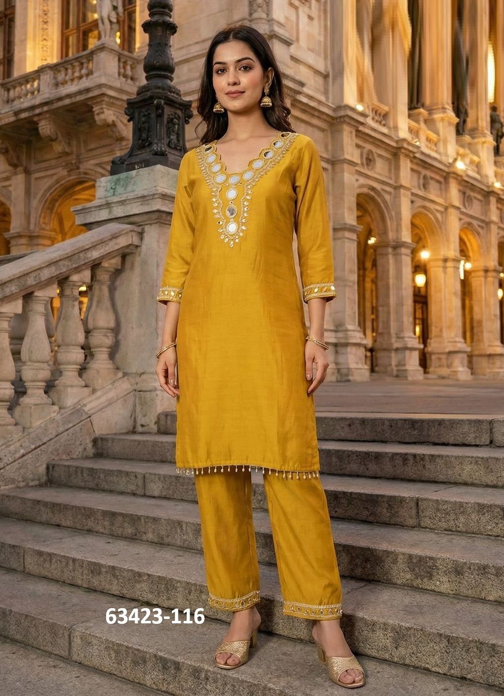 KRISHIVA - Catalog # 63423 (Set of 6 Tops With Bottoms) by Meher