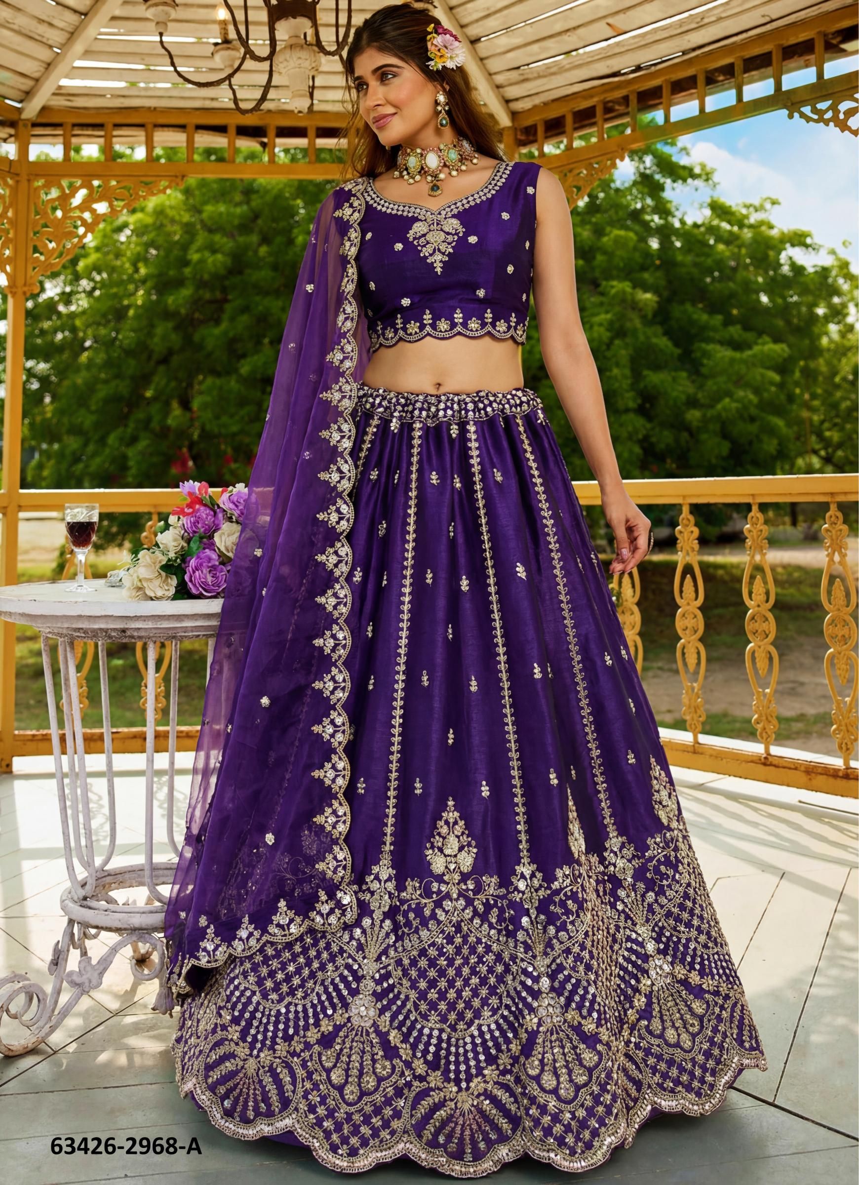 SERIES 2968 - Catalog # 63426 (Set of 6 Semi-Stitched Lehengas) by Raw Lemon SERIES 2968 - Catalog # 63426 (Set of 6 Semi-Stitched Lehengas) by Raw Lemon