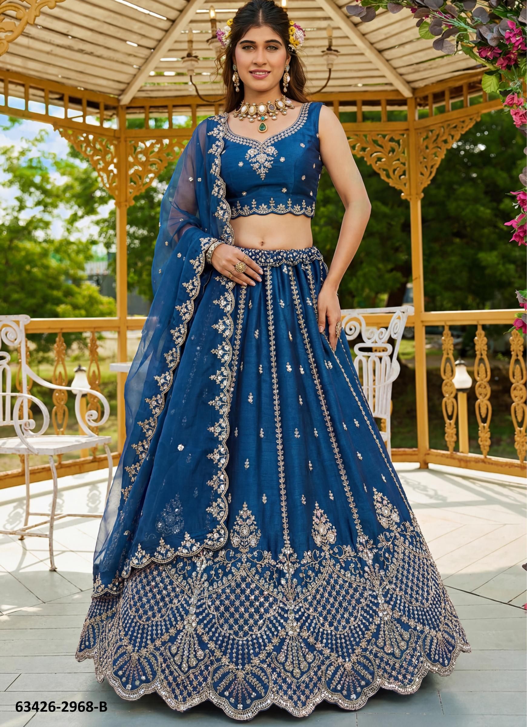 SERIES 2968 - Catalog # 63426 (Set of 6 Semi-Stitched Lehengas) by Raw Lemon SERIES 2968 - Catalog # 63426 (Set of 6 Semi-Stitched Lehengas) by Raw Lemon