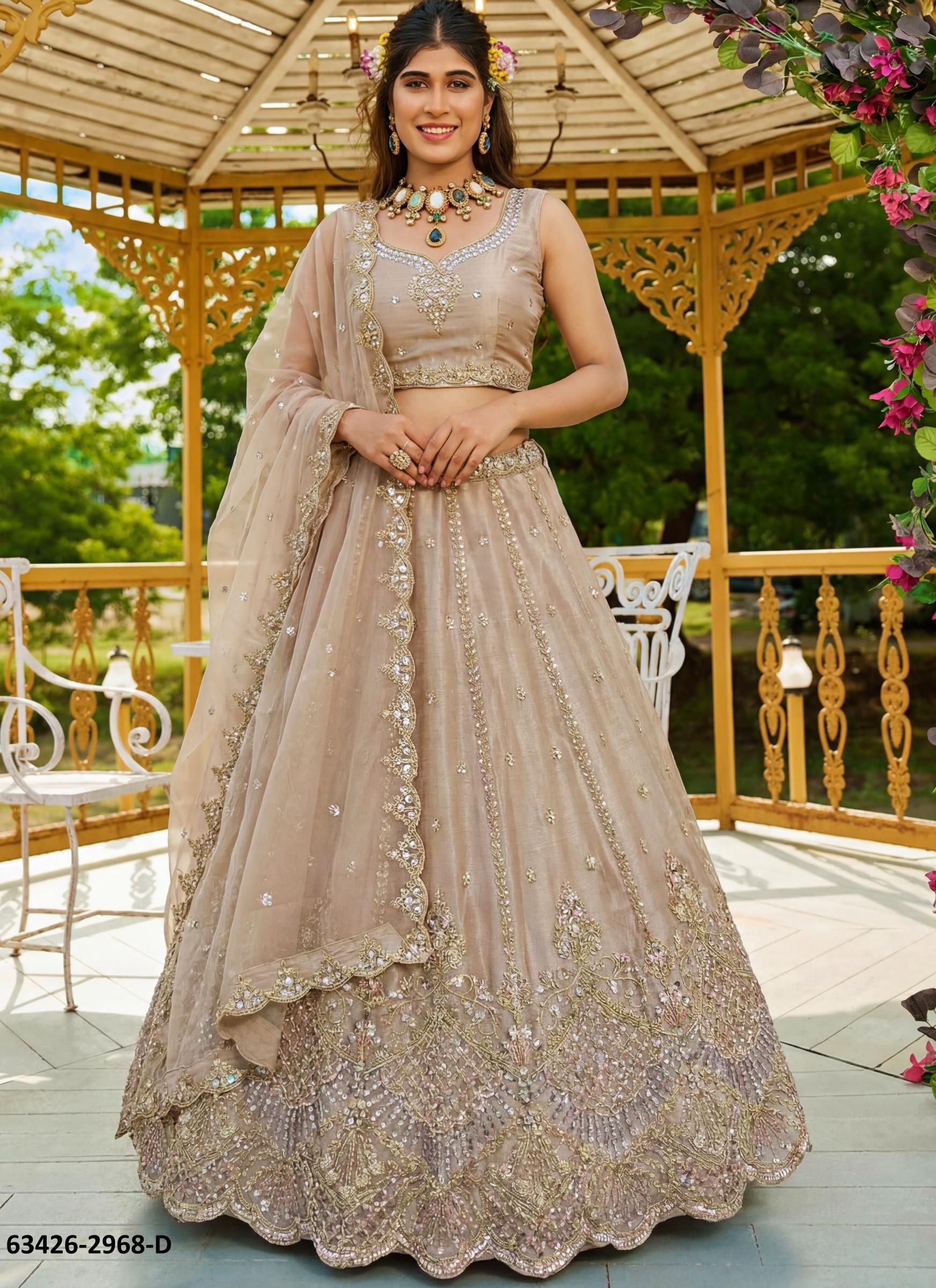 SERIES 2968 - Catalog # 63426 (Set of 6 Semi-Stitched Lehengas) by Raw Lemon SERIES 2968 - Catalog # 63426 (Set of 6 Semi-Stitched Lehengas) by Raw Lemon