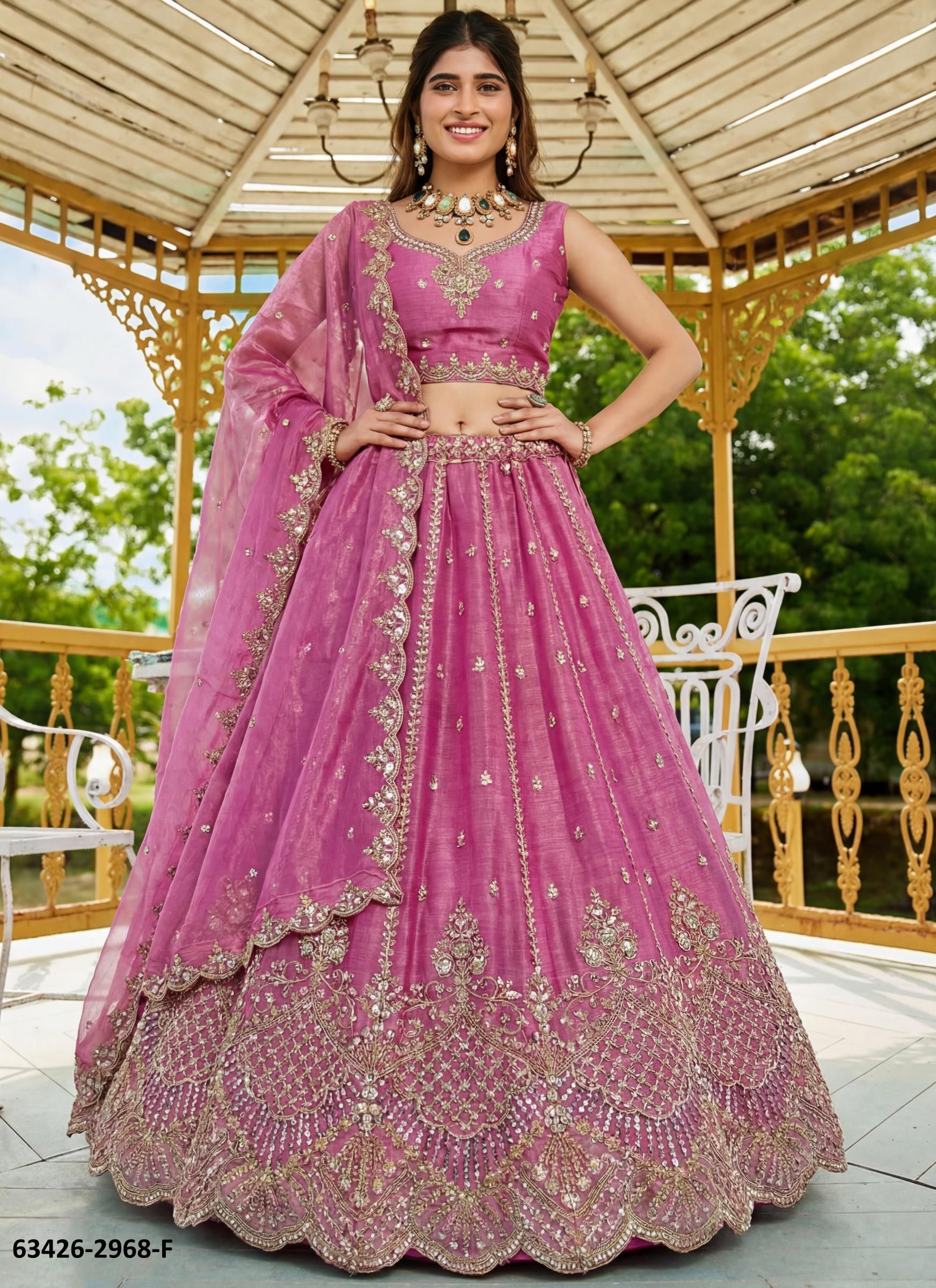 SERIES 2968 - Catalog # 63426 (Set of 6 Semi-Stitched Lehengas) by Raw Lemon SERIES 2968 - Catalog # 63426 (Set of 6 Semi-Stitched Lehengas) by Raw Lemon