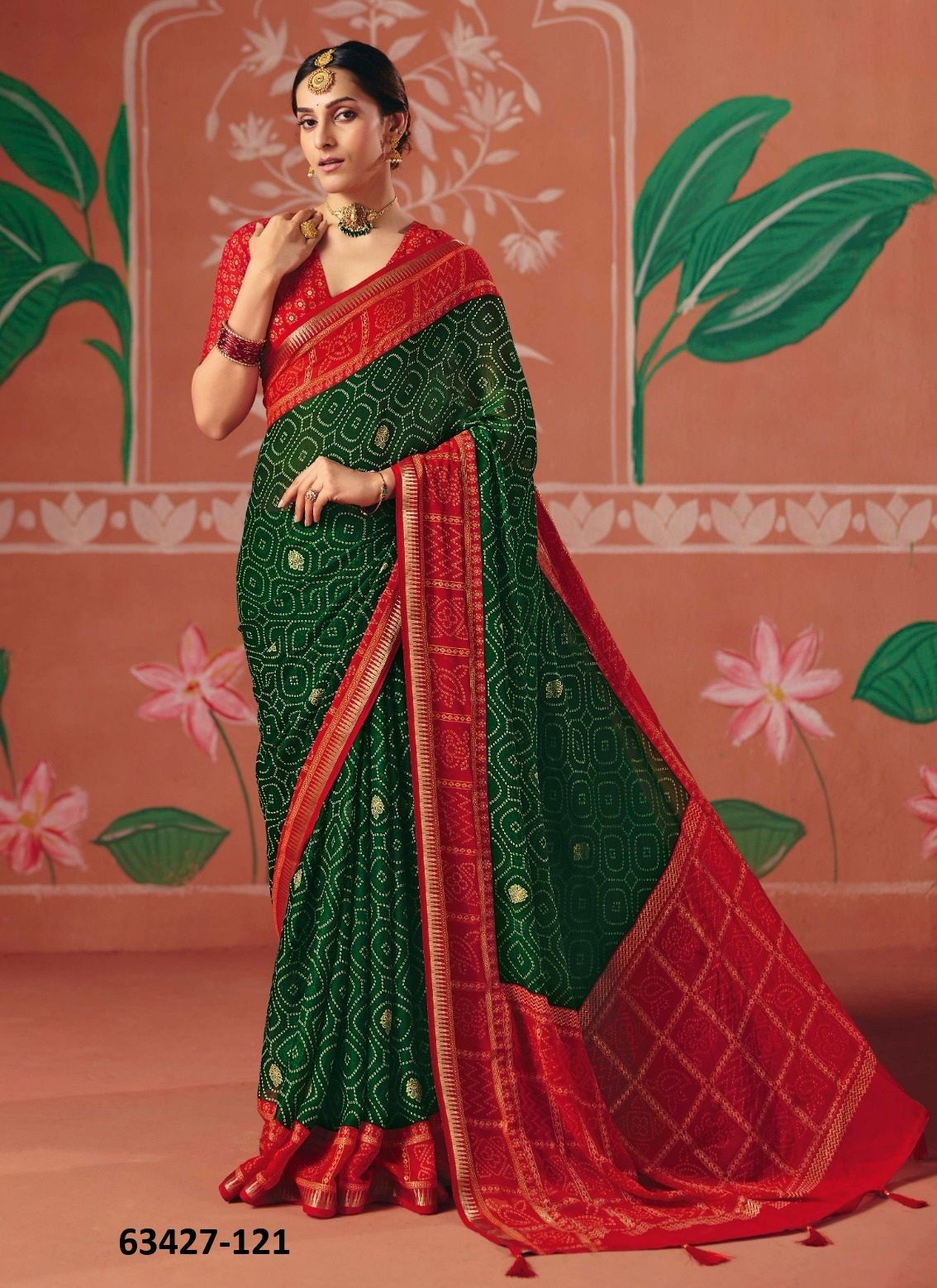 PACHEDI - Catalog # 63427 (Set of 6 Sarees) by Shubh Shree PACHEDI - Catalog # 63427 (Set of 6 Sarees) by Shubh Shree