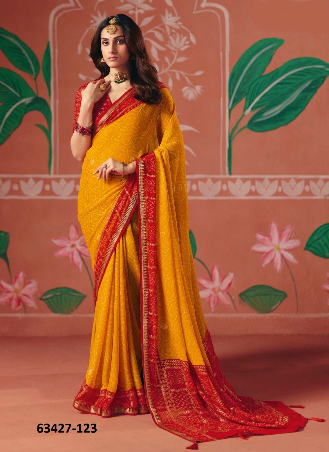 PACHEDI - Catalog # 63427 (Set of 6 Sarees) by Shubh Shree PACHEDI - Catalog # 63427 (Set of 6 Sarees) by Shubh Shree
