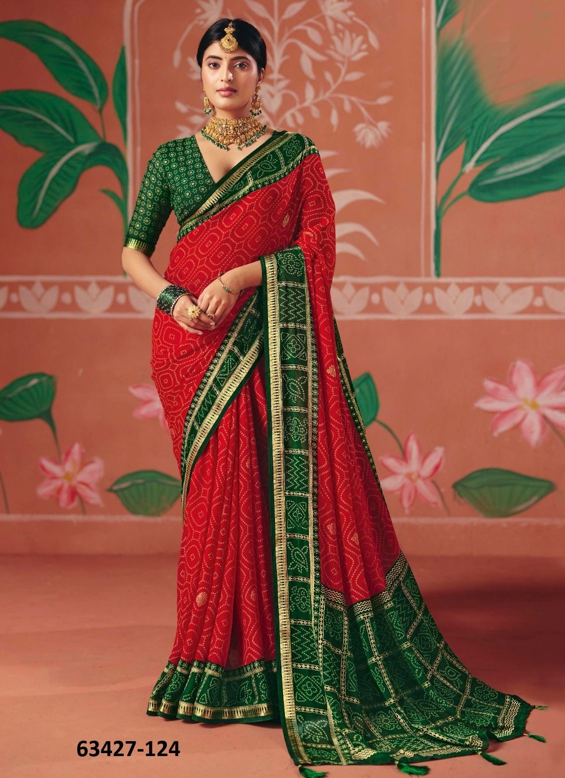 PACHEDI - Catalog # 63427 (Set of 6 Sarees) by Shubh Shree PACHEDI - Catalog # 63427 (Set of 6 Sarees) by Shubh Shree