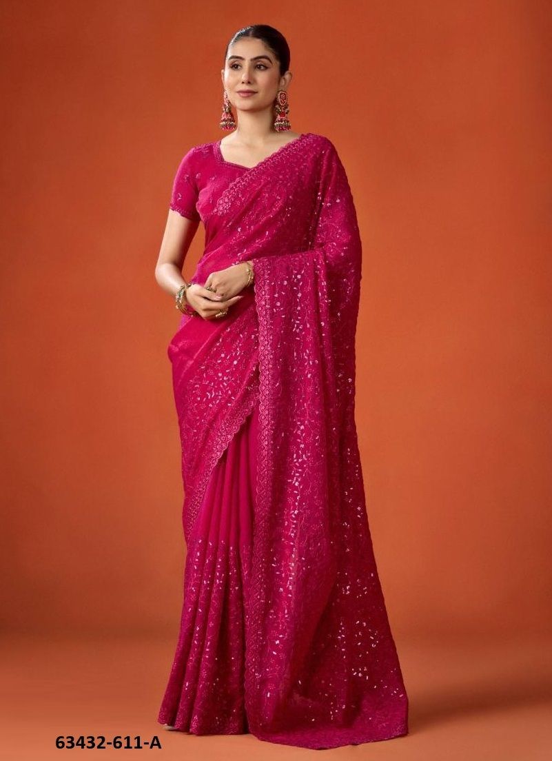 SERIES 611 - Catalog # 63432 (Set of 7 Sarees) by Semad Styles SERIES 611 - Catalog # 63432 (Set of 7 Sarees) by Semad Styles