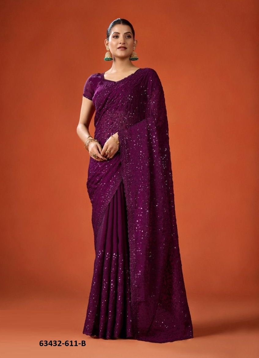 SERIES 611 - Catalog # 63432 (Set of 7 Sarees) by Semad Styles SERIES 611 - Catalog # 63432 (Set of 7 Sarees) by Semad Styles