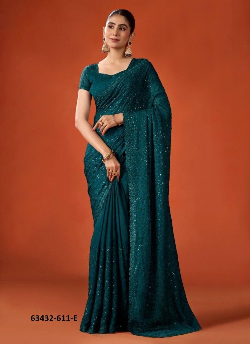 SERIES 611 - Catalog # 63432 (Set of 7 Sarees) by Semad Styles SERIES 611 - Catalog # 63432 (Set of 7 Sarees) by Semad Styles