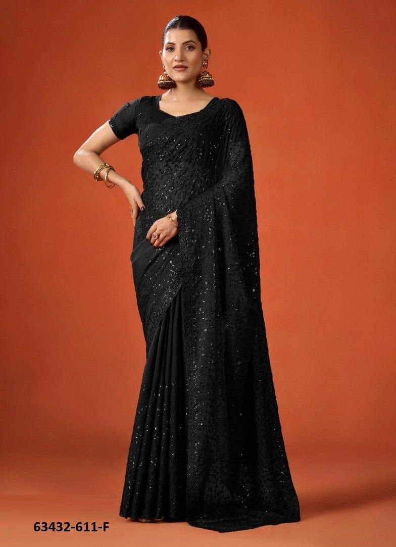 SERIES 611 - Catalog # 63432 (Set of 7 Sarees) by Semad Styles SERIES 611 - Catalog # 63432 (Set of 7 Sarees) by Semad Styles