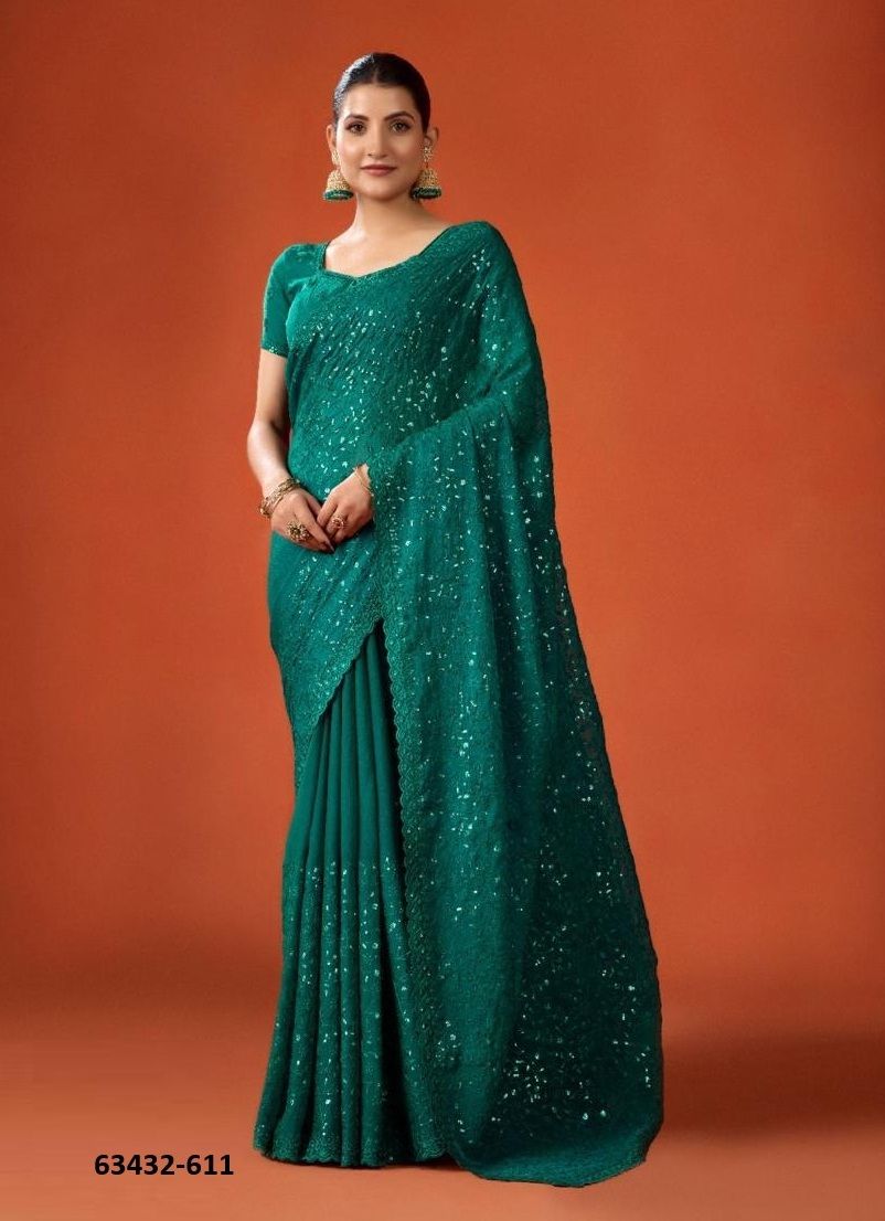 SERIES 611 - Catalog # 63432 (Set of 7 Sarees) by Semad Styles SERIES 611 - Catalog # 63432 (Set of 7 Sarees) by Semad Styles