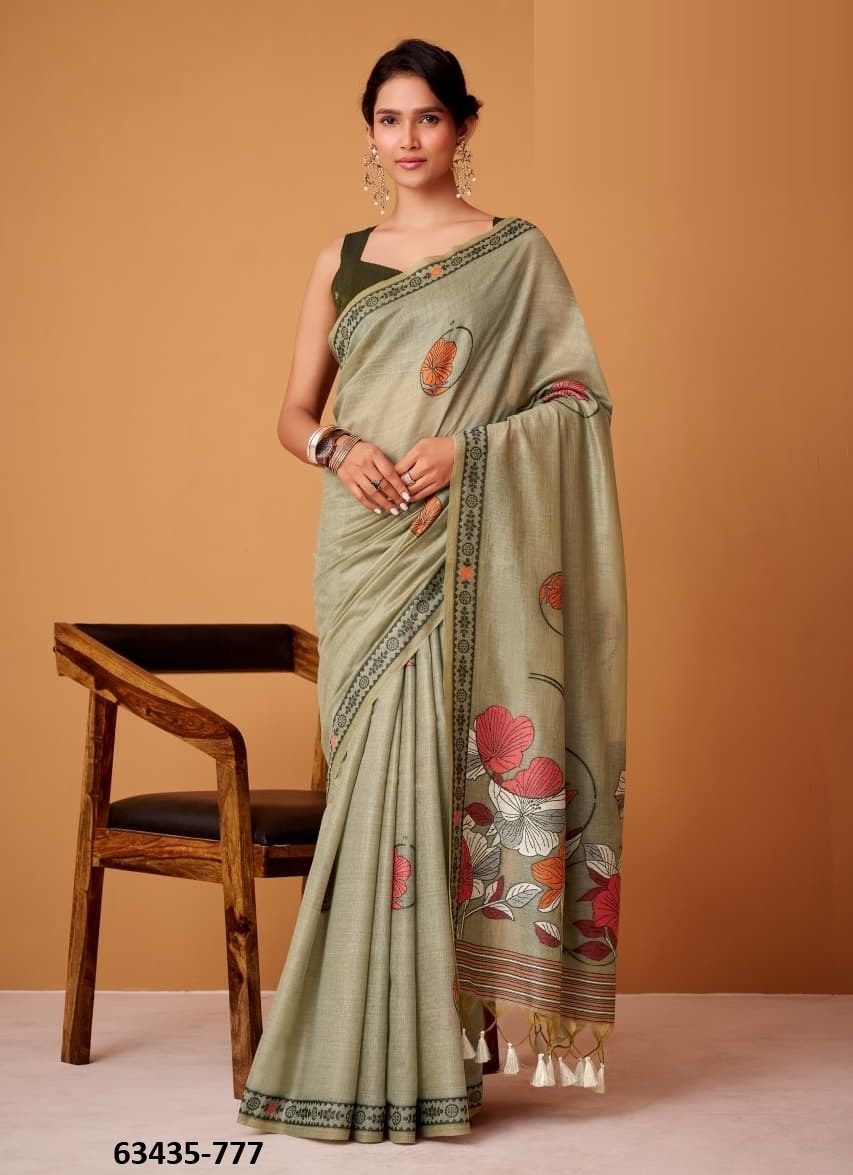 SILVER PEARLS - Catalog # 63435 (Set of 6 Sarees) by Semad Styles SILVER PEARLS - Catalog # 63435 (Set of 6 Sarees) by Semad Styles