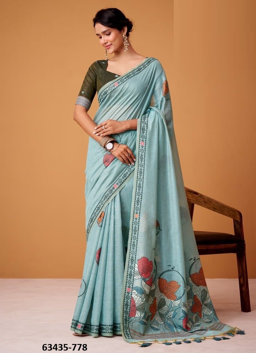 SILVER PEARLS - Catalog # 63435 (Set of 6 Sarees) by Semad Styles SILVER PEARLS - Catalog # 63435 (Set of 6 Sarees) by Semad Styles