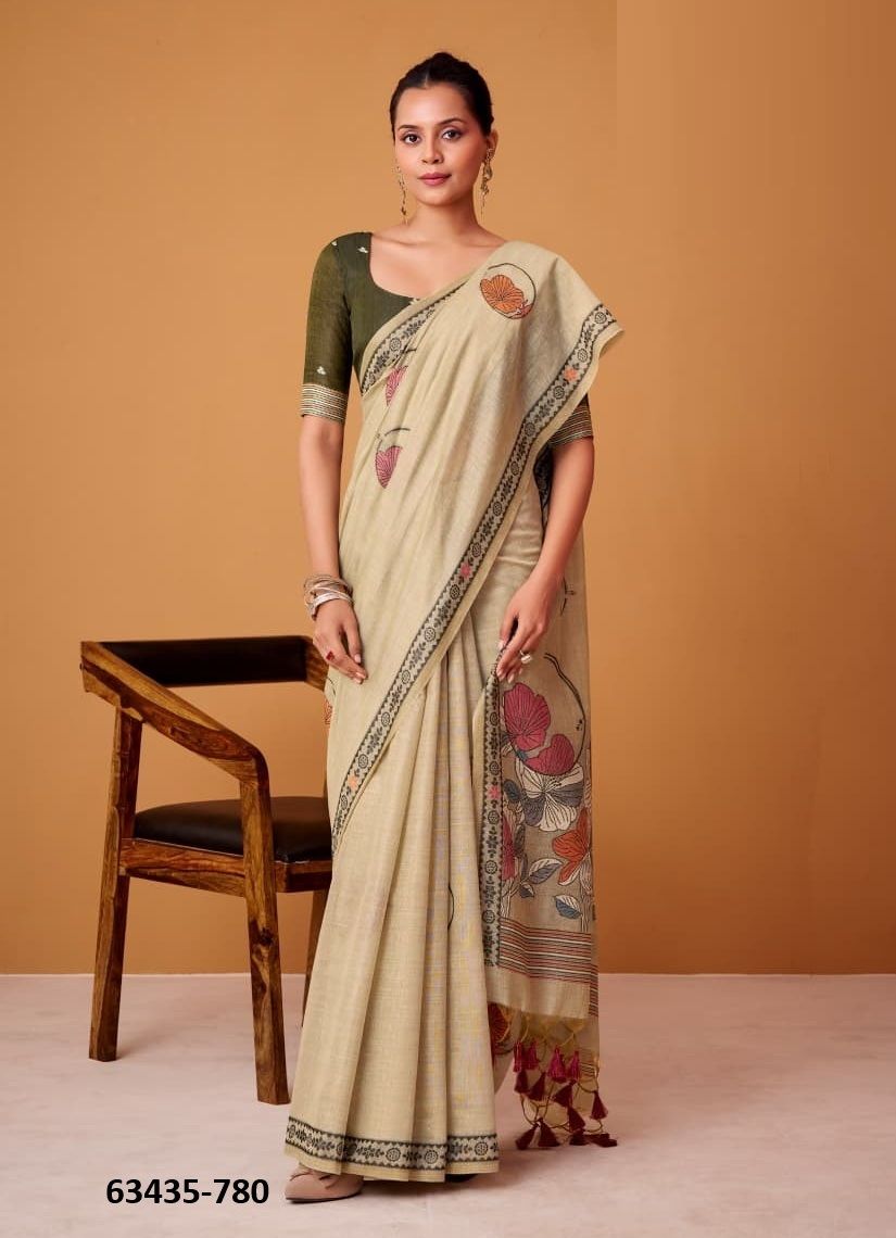 SILVER PEARLS - Catalog # 63435 (Set of 6 Sarees) by Semad Styles SILVER PEARLS - Catalog # 63435 (Set of 6 Sarees) by Semad Styles