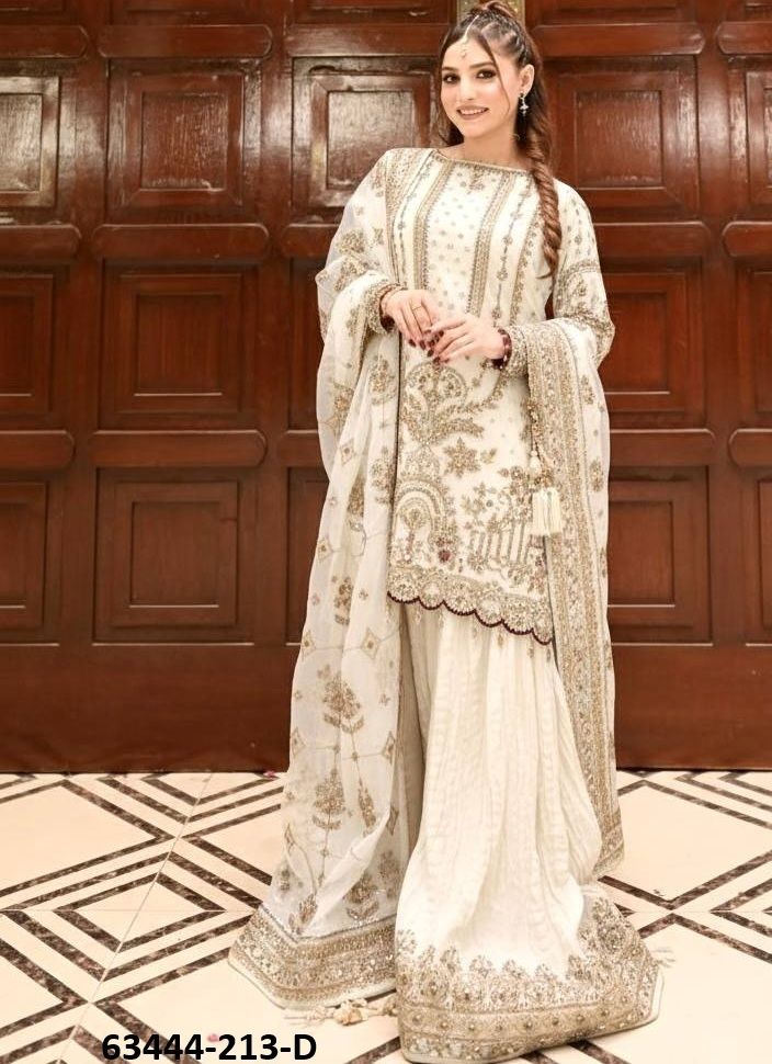 SERIES 213 - Catalog # 63444 (Set of 4 Readymade Salwar Suits) by Amdavadi Fashion
