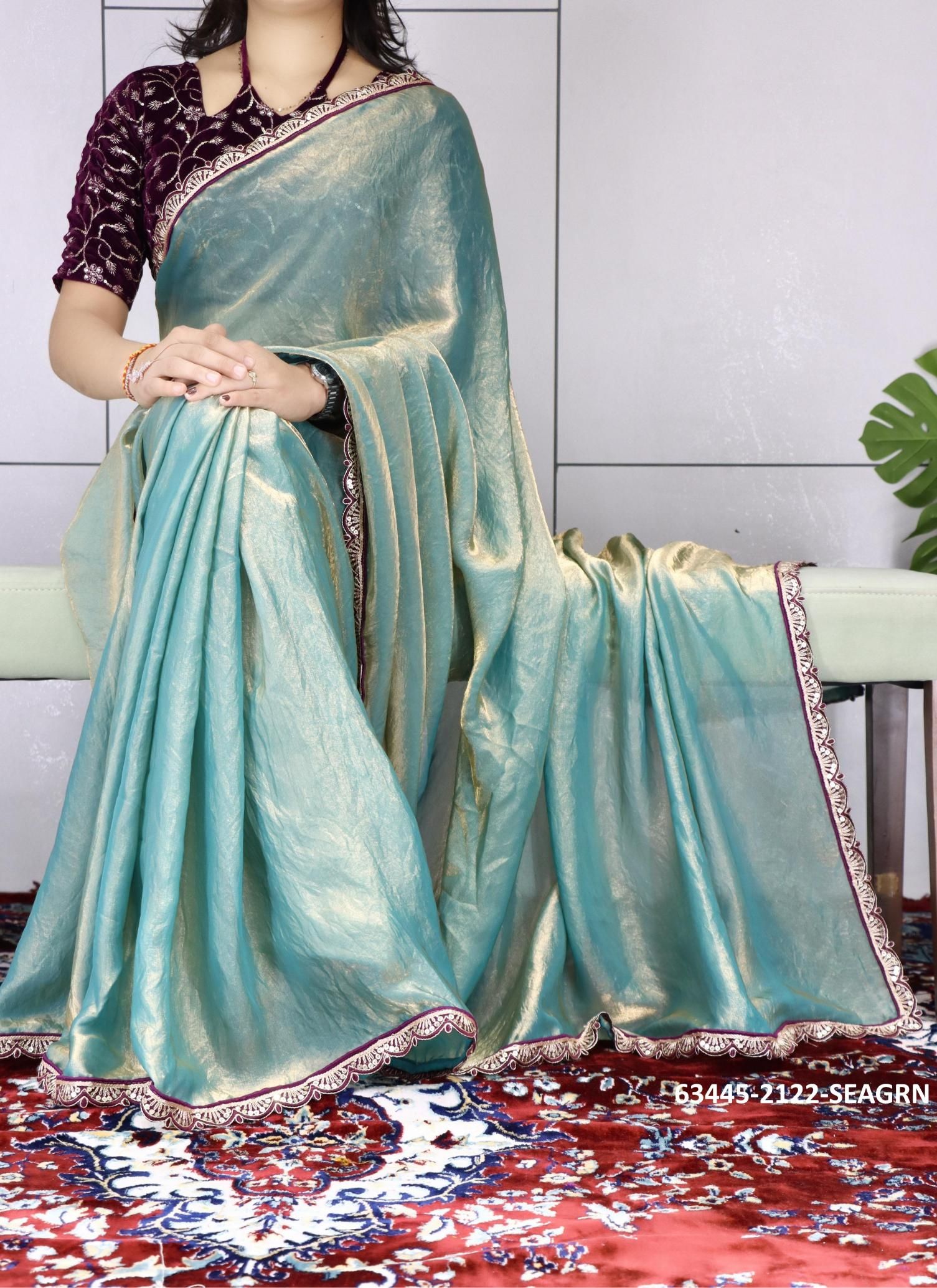 SERIES 2122 - Catalog # 63445 (Set of 4 Sarees) by Desi Muse SERIES 2122 - Catalog # 63445 (Set of 4 Sarees) by Desi Muse