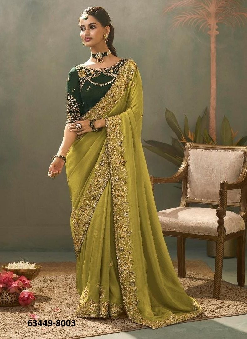 KAASH SILK - Catalog # 63449 (Set of 6 Sarees) by Kira Fashion