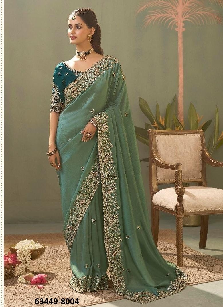 KAASH SILK - Catalog # 63449 (Set of 6 Sarees) by Kira Fashion