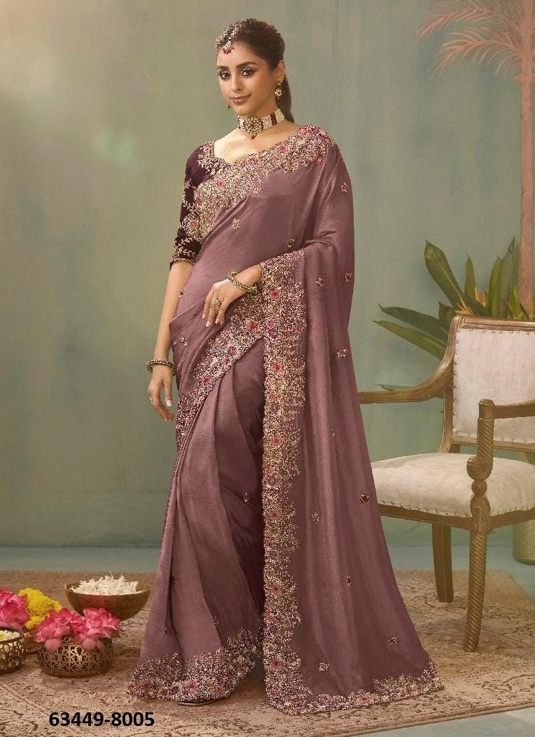 KAASH SILK - Catalog # 63449 (Set of 6 Sarees) by Kira Fashion