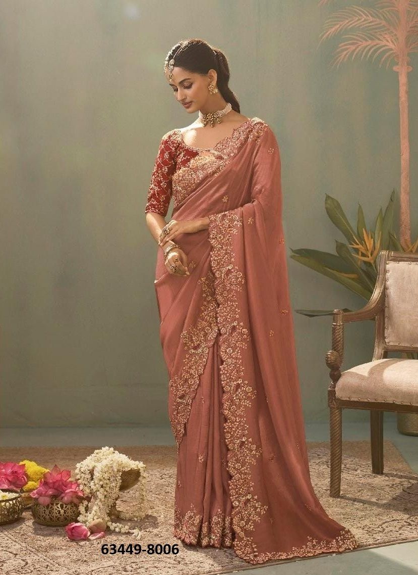 KAASH SILK - Catalog # 63449 (Set of 6 Sarees) by Kira Fashion