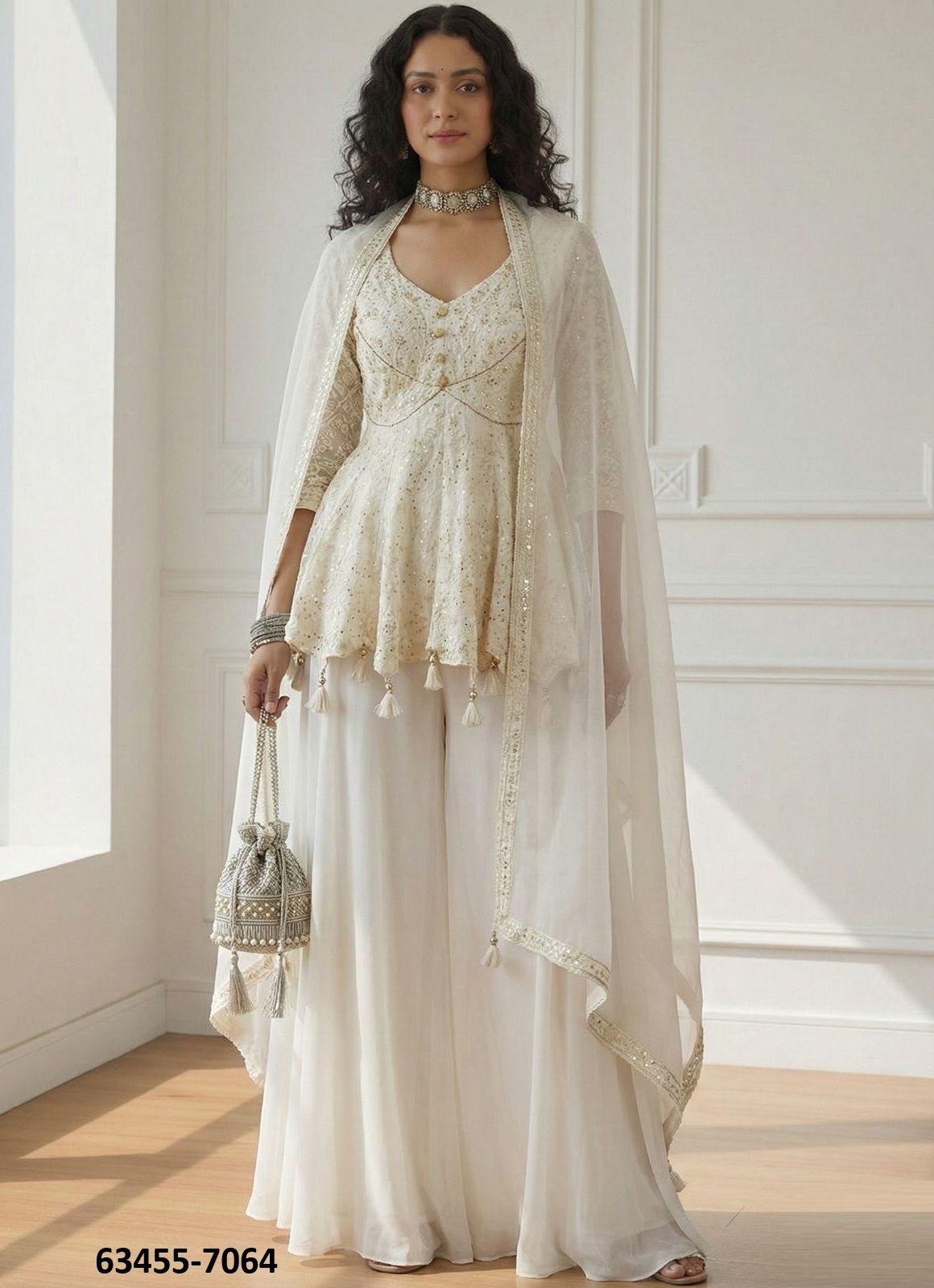 SERIES 7062-7065 - Catalog # 63455 (Set of 4 Indo-Western Outfits) by Alizeh Official